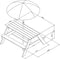 AXI Nick Picknicktafel in Bruin met Parasol in Groen/Wit - Picknick tafel voor kinderen van FSC hout
