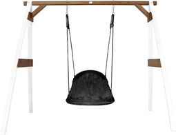 AXI Roxy Nestschommel in Wit/Bruin - FSC hout - Vrijstaande Schommelset van hout met 1 nest schommel en 4 grondankers - Schommelset voor kinderen - 10 jaar Garantie!