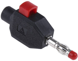 Stäubli KLS4 SCHWARZ Pluimstekker Stekker, recht Stift-Ø: 4 mm Zwart 1 stuk(s)