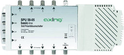 Axing SPU 58-05 Satelliet multiswitch Ingangen (satelliet): 5 (4 satelliet / 1 terrestrisch) Aantal gebruikers: 8 gesch