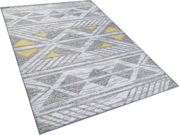 KARGI - Laagpolig vloerkleed - Grijs - 140 x 200 cm - Polyester