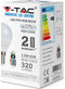 V-TAC VT-2234 LED Lampen - Golf E14 RF RGB - IP20 - Wit - 3,5 Watt - 320 Lumen - RGB+6400K