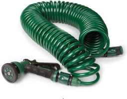 Toolland Spiraal tuinslang met sproeikop, lengte 15 m, groen