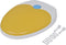 vidaXL - Toiletbrillen - met - soft-close - deksels - 2 - st - kunststof - wit - en - geel
