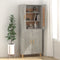vidaXL - Dressoir - 69,5x34x90 - cm - bewerkt - hout - betongrijs