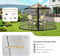 Merkloos - Verstelbaar muggennet - Insectenbescherming voor parasols 250-300 cm - Zwart/beige