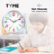 Tyme Kinderklok - Wandklok - Educatieve leerklok - Stil uurwerk - Zilver