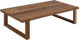 DTP Home Coffee table Icon rectangular,35x130x70 cm, 4 cm top with split, recycled teakwood