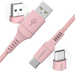 imoshion Kabel - USB C naar USB A Kabel - 1 meter - USB-C Oplader Kabel - Geschikt voor o.a. Apple iPhone 15/16 en Samsung - Roze
