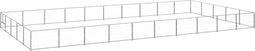 vidaXL - Hondenkennel - 50 - m² - staal - zilverkleurig