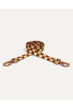 Dogguo Hondenriem - S - Sterk en stijlvol - Bruin/geel (2x200)