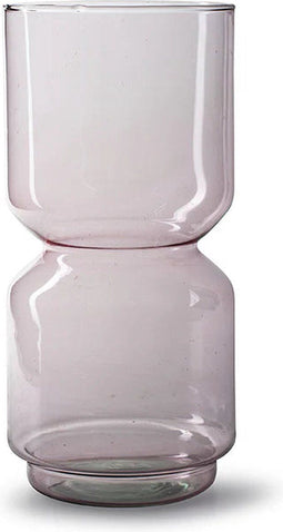 Eco vaas 'funny x' roze h25 d12 cm