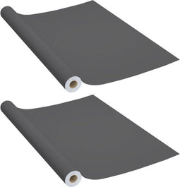 vidaXL - Meubelfolies - zelfklevend - 2 - st - 500x90 - cm - PVC - grijs