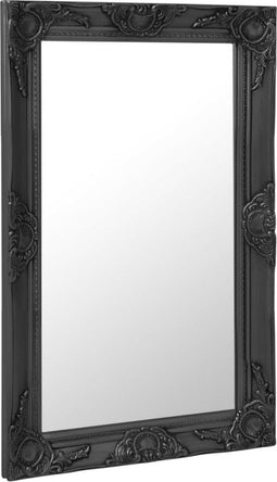 vidaXL - Wandspiegel - barok - stijl - 50x80 - cm - zwart