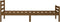vidaXL - Bedframe - massief - hout - honingbruin - 75x190 - cm