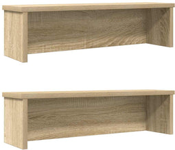 vidaXL - Keukenrekken - stapelbaar - 2 - st - 50x15x16 - cm - sonoma - eikenkleurig