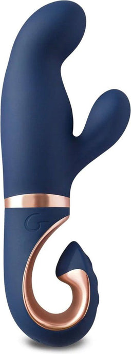 G Vibe - Gentley - Rabbit Vibrator - G-Spot en Clitoris Stimulatie - Siliconen - Blauw/Goud
