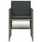 Tuinstoelen 4 st met kussens poly rattan grijs