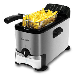 Cecotec CleanFry Infinity 3000 ProFilter - Friteuse 3 L 2000 W - Vaatwasmachinebestendige onderdelen - Zwart Roestvrij staal