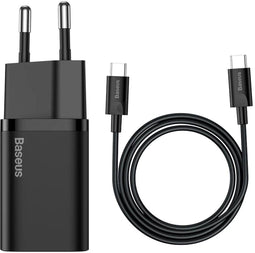 Baseus TZCCSUP-L01 - Oplader - 25W USB-C met kabel - Zwart