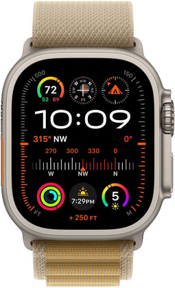 Apple Watch Ultra 2 - GPS + Cellular - 49mm Titanium - Tan Alpine Loop (Small)