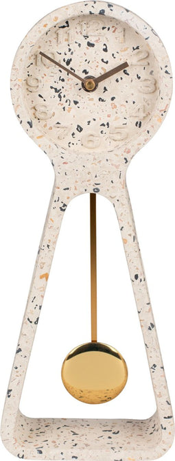 Zuiver Pendulum - Klok - Terrazzo - Wit