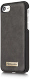 Caseme luxe portemonnee hoes Geschikt voor iPhone SE (2022 / 2020) / 8 / 7 / 6(s) zwart