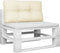 vidaXL - Palletkussen - 80x40x12 - cm - stof - crèmekleurig