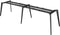 Vergadertafel Victory ellips 420x120 cm op 3 poten frame Wit (RAL9010) blad Halifax Eiken