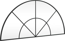 vidaXL - Wandspiegel - boog - 100x50 - cm - ijzer - zwart