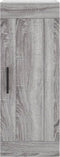 vidaXL - Wandkast - 34,5x34x90 - cm - bewerkt - hout - grijs - sonoma - eikenkleurig