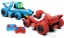Gear2Play RC Neon Bumper Cars Pro Duoset - RC Formule 1 Battle Cars - Botsduel met geluidseffecten - Multikleur