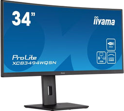 Iiyama ProLite XCB3494WQSN-B5 - Monitor 34" - 3440x1440 120Hz VA gebogen - Zwart