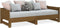vidaXL - Slaapbank - uitschuifbaar - grenenhout - honingbruin - 2x(90x200) - cm