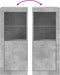 vidaXL - Dressoir - met - LED-verlichting - 41x37x100 - cm - betongrijs