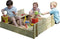 TP Play - Zandbak met deksel - 100 x 90 x 27 cm - Houtkleurig