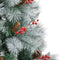 vidaXL - Kunstkerstboom - met - scharnieren - dennenappels - en - bessen - 210 - cm