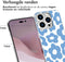iMoshion Hoesje Geschikt voor iPhone 14 Pro Hoesje Siliconen - iMoshion Design hoesje - Blauw / Retro Blue Flowers