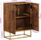 vidaXL - Dressoir - 55x30x76 - cm - massief - mangohout - en - ijzer