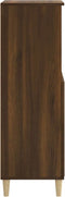 vidaXL - Hoge - kast - 60x36x110 - cm - bewerkt - hout - bruin - eikenkleur