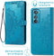 iMoshion Hoesje Geschikt voor Motorola Edge 30 Hoesje Met Pasjeshouder - iMoshion Mandala Bookcase - Turquoise