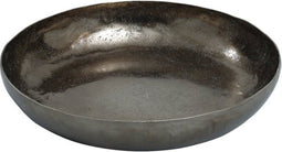 Kaarsen schaal - decoratieve Schaal - PTMD Blisse Bronze aluminium hammered bowl round - 23 cm