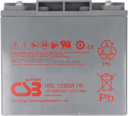 CSB HRL1280W-FR - Loodzuuraccu AGM - 12V 20Ah 80W per cel - M5 aansluiting 181x76,2x167mm