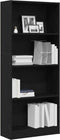 vidaXL - Zwarte - Eiken - Boekenkast - - - 60 - x - 24 - x - 143 - cm - - - Gemaakt - van - Bewerkt - Hout