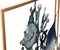 Wanddecoratie Home ESPRIT Blauw Gouden Mediterrane Vissen 50 x 4 x 50 cm (2 Stuks)