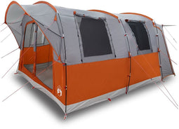 vidaXL - Autotent - 4-persoons - waterdicht - grijs - en - oranje