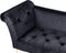 NANTILLY - Chaise longue - Zwart - Fluweel