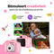 AyeKids Kindercamera 2 in 1 - Voor & Achter Camera - Incl. 32GB SD - 6 x 8 x 5 cm - Fototoestel voor Kinderen - Roze