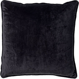 Dutch Decor FINN - Kussenhoes 45x45 cm - velvet - met rits - zwart