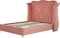 AYETTE - Tweepersoonsbed - Roze - 140 x 200 cm - Fluweel